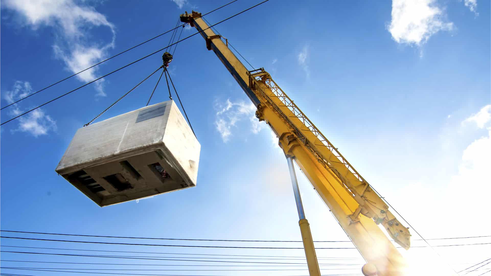 Modular Building Crane Lift