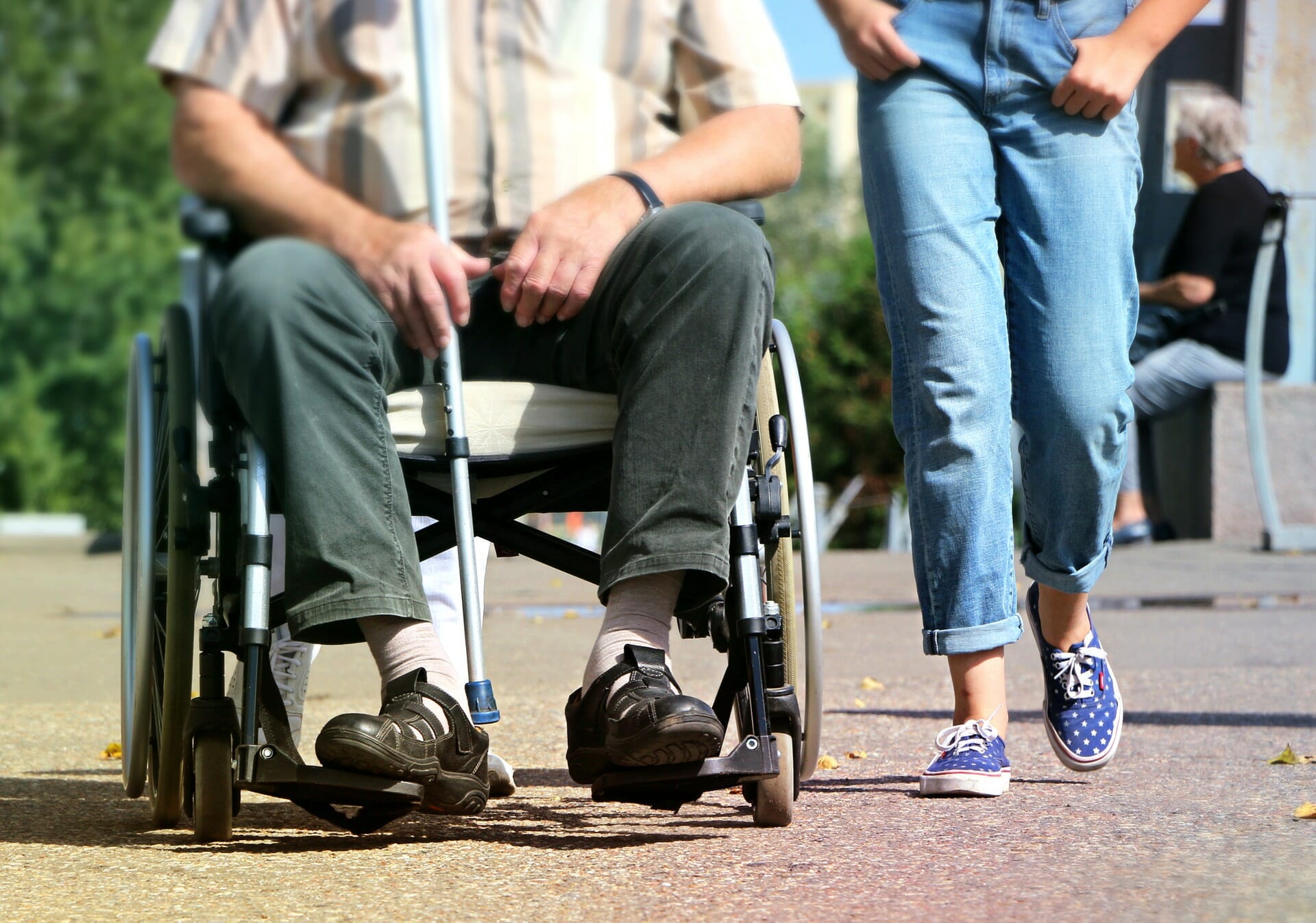 a man in a wheelchair