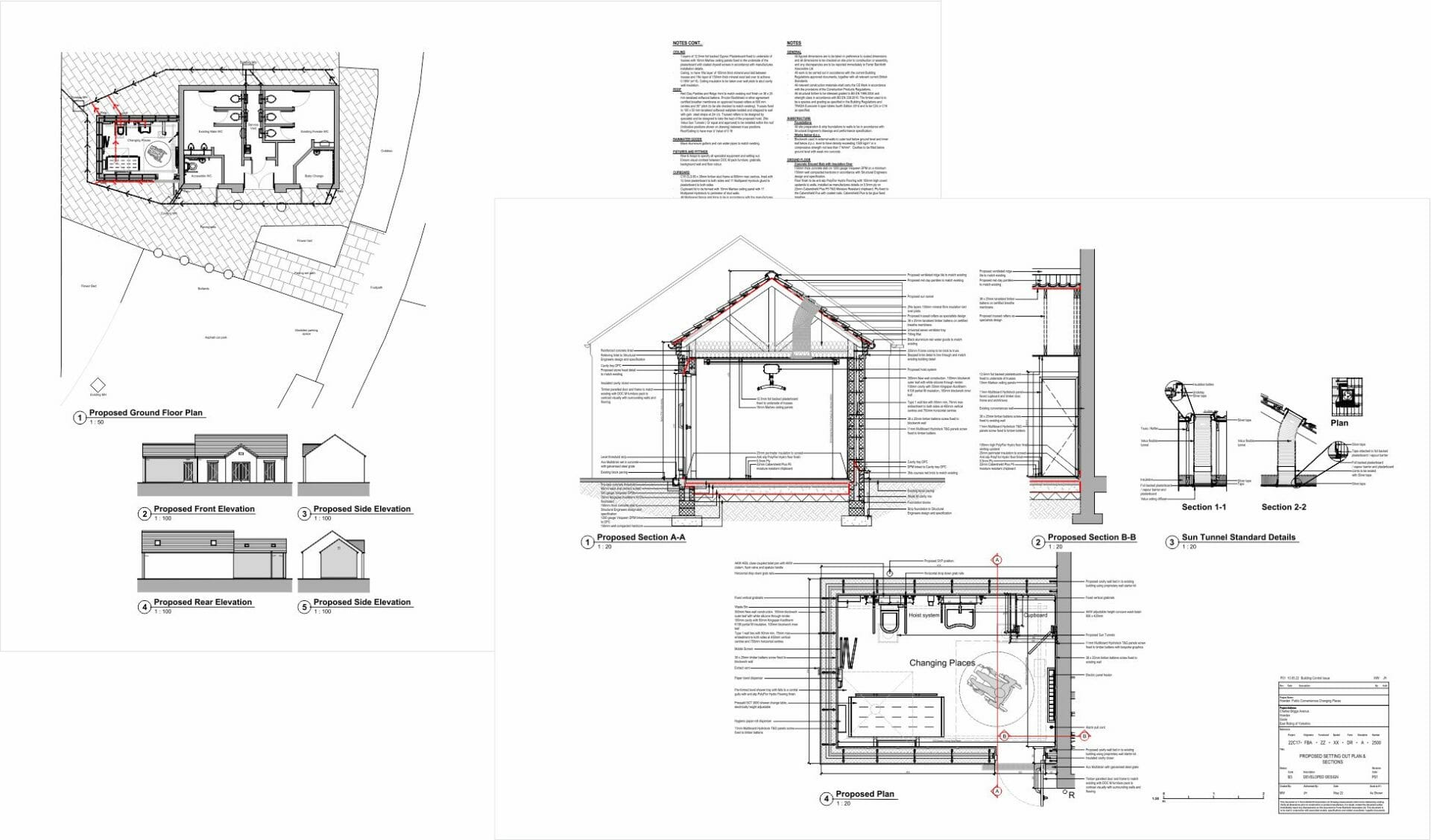 Technical Drawings of Howden Changing Places Toilet